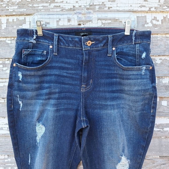 Edgely Curvy High Rise Mid Fit Ripped Super Skinny Jean Size 16W - Picture 3 of 8